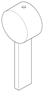 Dornbracht Griff ERSATZTEILE 092078058 23 x 26 x 119 mm Cyprum