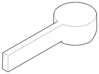 Dornbracht Griff ERSATZTEILE 092079040 120 x 43 x 23 mm Chrom