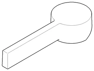 Dornbracht Griff ERSATZTEILE 092079040 120 x 43 x 23 mm Platin gebürstet