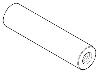 Dornbracht Griff ERSATZTEILE 092088052 D 17 x 70 mm Weiß matt