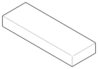 Dornbracht Griff für Drückergarnitur ERSATZTEILE 092097057 90 x 30 x 12 mm Platin