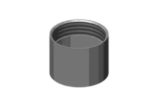 Dornbracht Luftsprudlerhülse ERSATZTEILE 092301004 D 23 x 17,3 mm Weiß matt