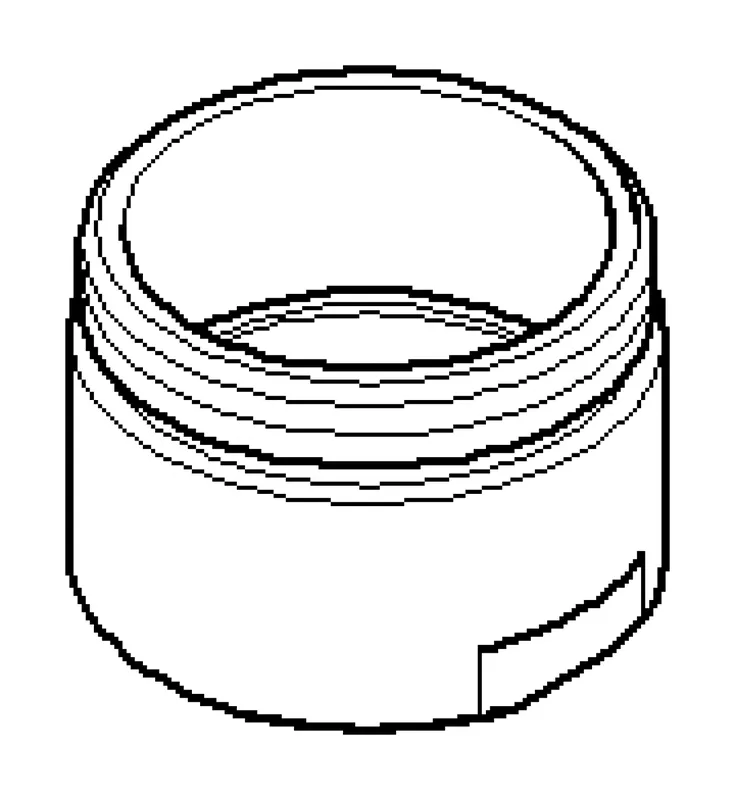 Dornbracht Luftsprudlerhülse ET 092301022 D 18,5 x 13 mm Platin gebürstet