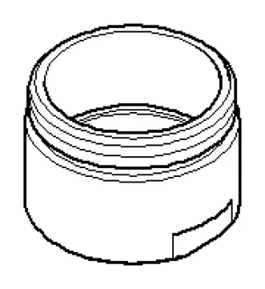 Dornbracht Luftsprudlerhülse ET 092301022 D 18,5 x 13 mm Platin gebürstet