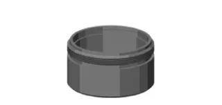 Dornbracht Luftsprudlerhülse ERSATZTEILE 092301029 D 24 x 13 mm Platin gebürstet