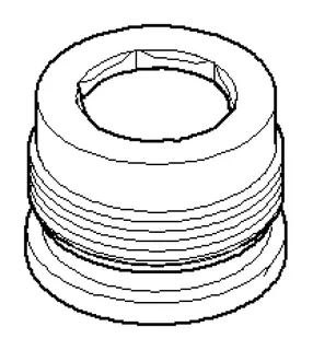 Dornbracht Luftsprudlerhülse ERSATZTEILE 092301158 D 22 x 16 mm Chrom