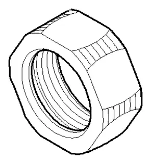 Dornbracht Befestigung Mutter ERSATZTEILE 092330034 16 x 30 x 35 mm roh vernickelt