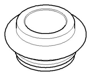 Dornbracht Nippel ERSATZTEILE 092403096 D 37 x 18,5 mm Chrom