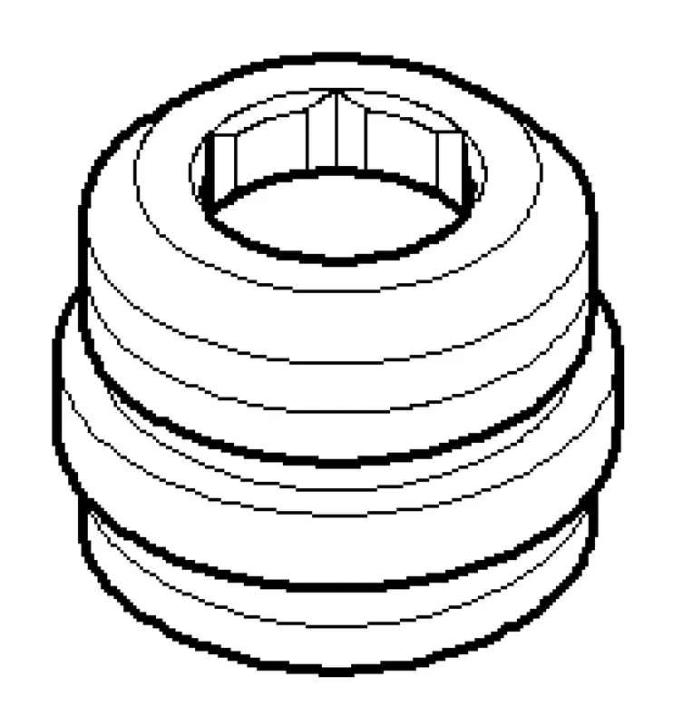 Dornbracht Nippel ERSATZTEILE 092403117 D 22 x 14 mm Platin gebürstet