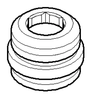 Dornbracht Nippel ERSATZTEILE 092403117 D 22 x 14 mm Platin gebürstet