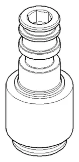 Dornbracht Nippel ERSATZTEILE 092403157 D 25 x 56 mm Chrom