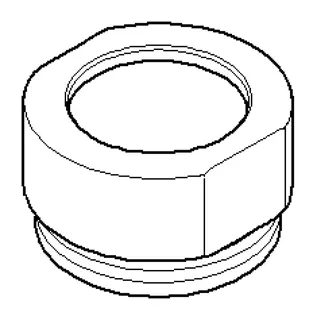 Dornbracht Nippel ERSATZTEILE 092403173 D 25 x 15 mm Chrom