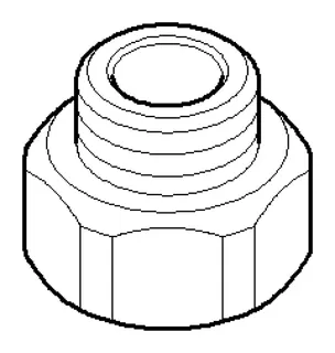 Dornbracht Nippel Reduziernippel ERSATZTEILE 092403185 1/2" x 3/8" Chrom