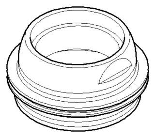 Dornbracht Befestigung ERSATZTEILE 092404142 D 45 x 21,5 mm Platin gebürstet