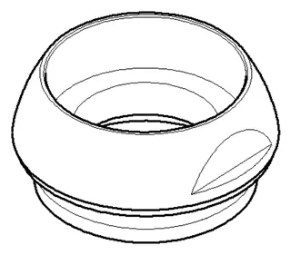 Dornbracht Befestigung ERSATZTEILE 092404147 D 47 x 23,5 mm Chrom