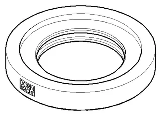 Dornbracht Rosette ERSATZTEILE 092722040 D 60 x D 35 x 9 mm Platin gebürstet