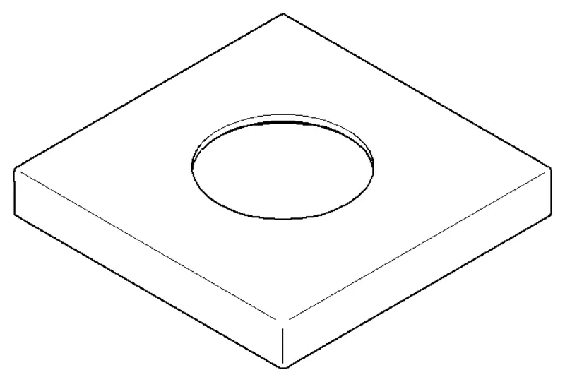 Dornbracht Rosette ERSATZTEILE 092722043 60 x 9 x 60 mm Chrom