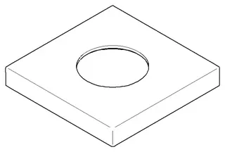 Dornbracht Rosette ERSATZTEILE 092722043 60 x 9 x 60 mm Platin gebürstet