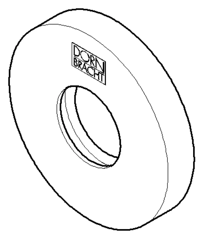 Dornbracht Rosette DB Logo ERSATZTEILE 092722503 D 55 x D 22 x 9 mm Platin gebürstet