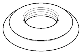 Dornbracht Rosette ERSATZTEILE 092735001 D 55 x 10 mm Platin