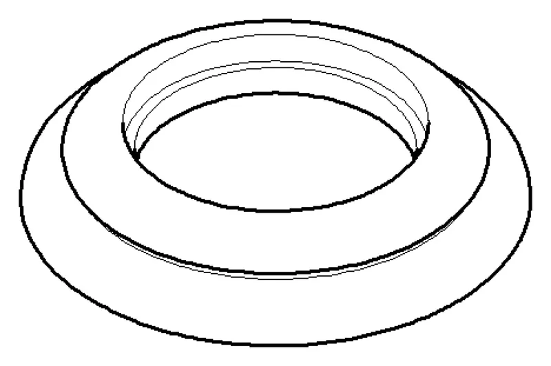 Dornbracht Rosette M32 x 1,5 ERSATZTEILE 092735002 D 55 x 10 mm Platin