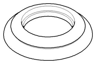 Dornbracht Rosette M32 x 1,5 ET 092735002 D 55 x 10 mm Messing (23kt Gold)