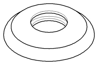 Dornbracht Rosette ERSATZTEILE 092735003 D 55 x D 27 x 10 mm Platin gebürstet