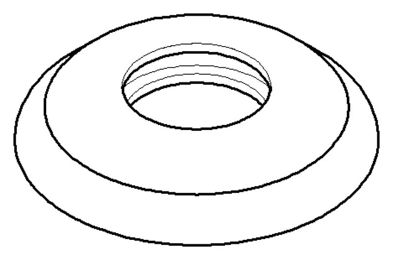 Dornbracht Rosette ERSATZTEILE 092735003 D 55 x D 27 x 10 mm Messing (23kt Gold)