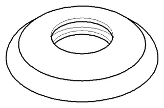 Dornbracht Rosette ERSATZTEILE 092735003 D 55 x D 27 x 10 mm Messing (23kt Gold)