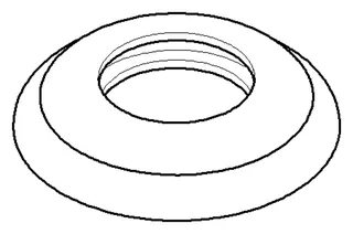 Dornbracht Rosette ERSATZTEILE 092735004 D 55 x D 26,3 x 10 mm Chrom