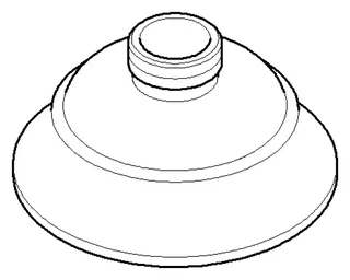 Dornbracht Rosette ERSATZTEILE 09273600010 D 55 x 28 mm Chrom