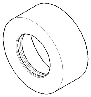 Dornbracht Rosette ERSATZTEILE 092762004 D 60 x 25 mm Chrom