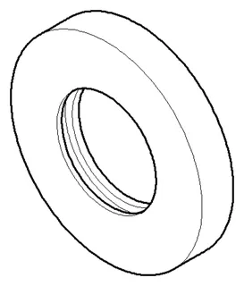 Dornbracht Rosette ERSATZTEILE 092762013 D 55 x 9 x 32,5 mm Chrom