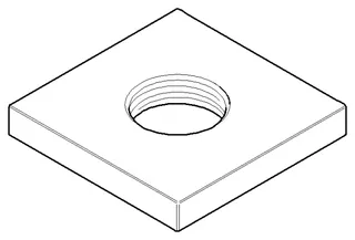 Dornbracht Rosette ERSATZTEILE 092767006 60 x 60 x 9 mm Chrom