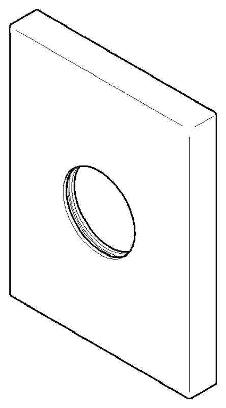 Dornbracht Rosette ERSATZTEILE 092767009 78 x 60 x 9 x D 23,8 mm Platin gebürstet