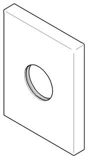 Dornbracht Rosette ERSATZTEILE 092767009 78 x 60 x 9 x D 23,8 mm Platin gebürstet