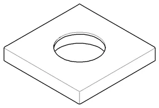 Dornbracht Rosette M33 x 1,5 ERSATZTEILE 092768003 60 x 60 x 9 mm Chrom