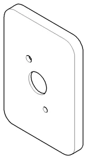 Dornbracht Rosette ET 092771002 55 x 78 x 8 mm Platin gebürstet