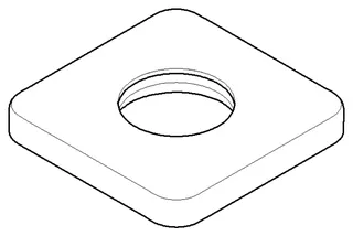 Dornbracht Rosette ERSATZTEILE 092771007 63 x 63 x 9 mm Weiß matt