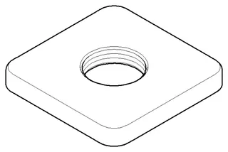 Dornbracht Rosette ERSATZTEILE 092771008 63 x 63 x 8 mm Chrom