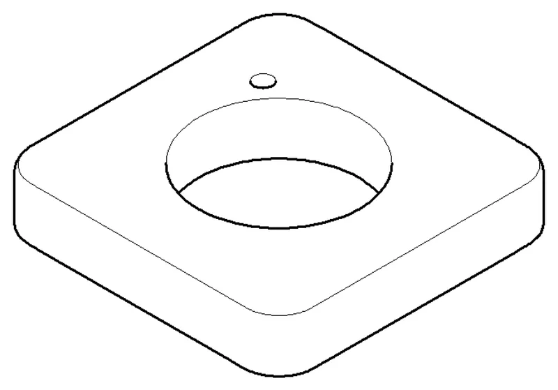 Dornbracht Rosette ERSATZTEILE 092771010 64 x 12 x 64 mm Chrom