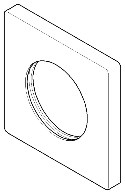Dornbracht Rosette ERSATZTEILE 092771022 78 x 78 x 9 x D 45,7 mm Chrom