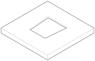 Dornbracht Rosette ERSATZTEILE 092773021 131 x 131 x 12,5 mm Champagne (22kt Gold)