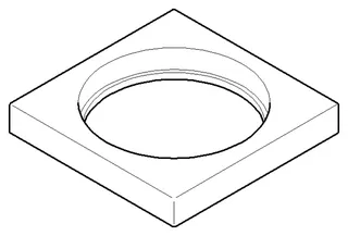 Dornbracht Rosette ERSATZTEILE 092778007 55 x 8,5 x 55 x D 42,7 mm Chrom