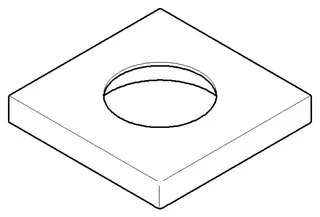 Dornbracht Rosette ERSATZTEILE 092778011 55 x 55 x 8,5 x D 28,8 mm Chrom