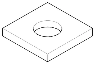 Dornbracht Rosette ERSATZTEILE 092778014 55 x 55 x 8 mm Chrom