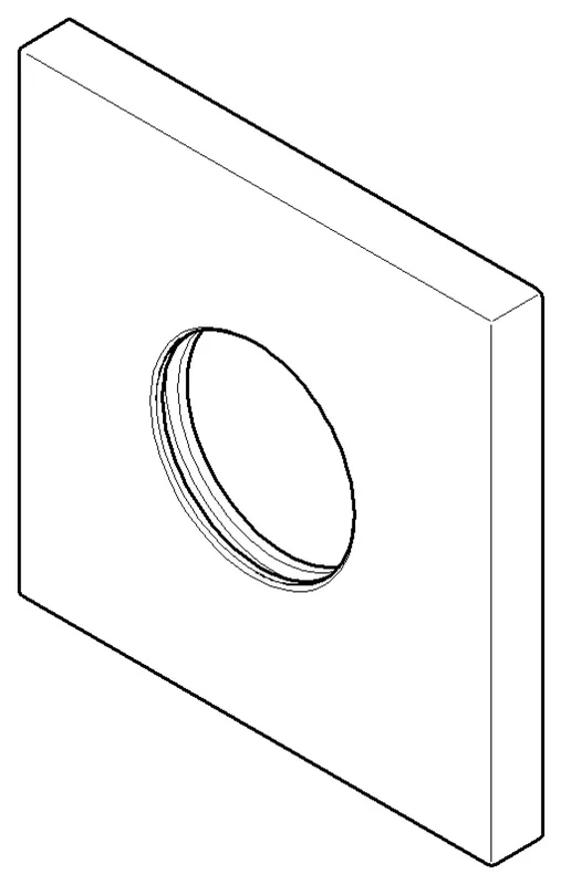 Dornbracht Rosette ERSATZTEILE 092778021 78 x 78 x 8 x D 32,6 mm Chrom