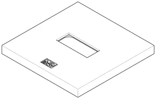 Dornbracht Rosette für Standauslauf ERSATZTEILE 092778022 131 x 131 x 12,5 mm Chrom