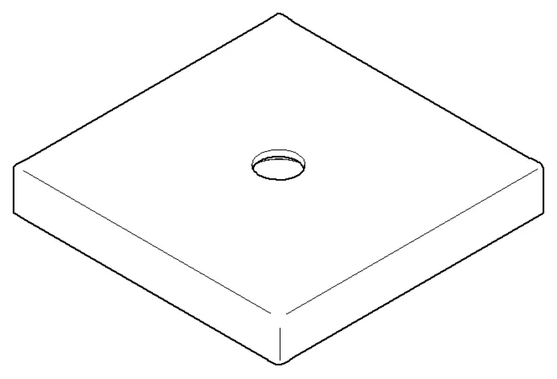 Dornbracht Rosette für Griff ERSATZTEILE 092778033 60 x 60 x 9 mm Platin