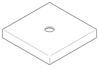 Dornbracht Rosette für Griff ERSATZTEILE 092778033 60 x 60 x 9 mm Cyprum